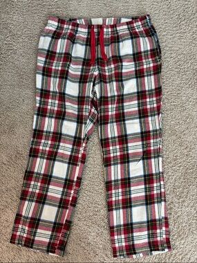 Old Navy Red White Green Plaid Lounge Pants